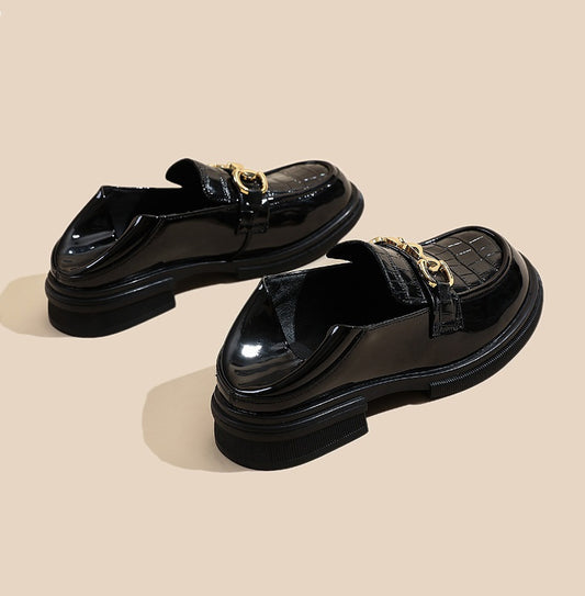 English Style Women Slip-on Loafers