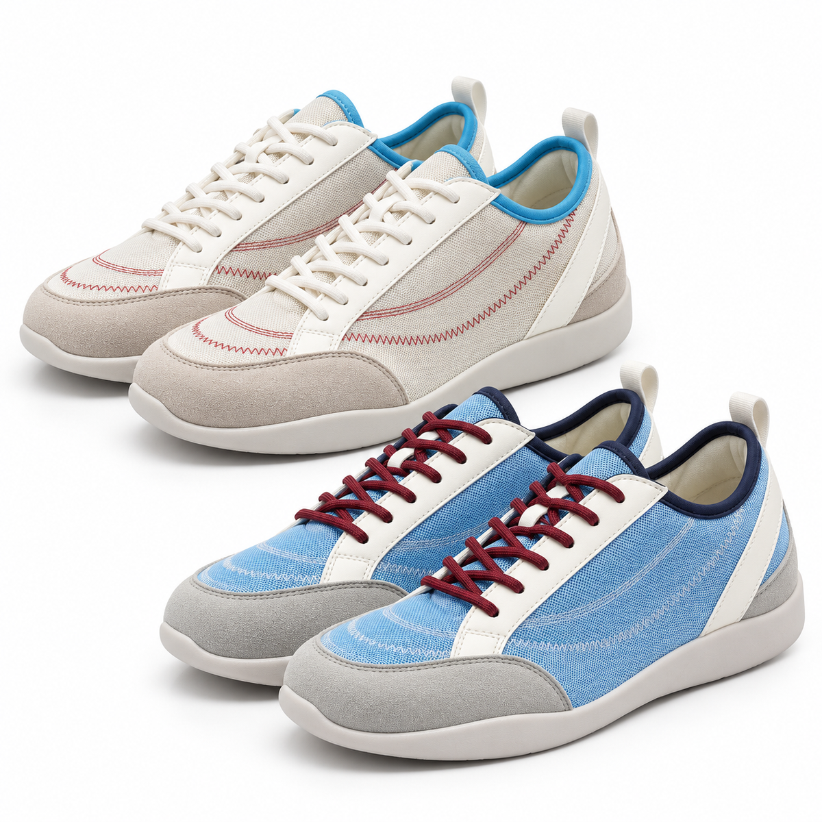 SNK AeroStitch Trainer in blue and cream, both colourways