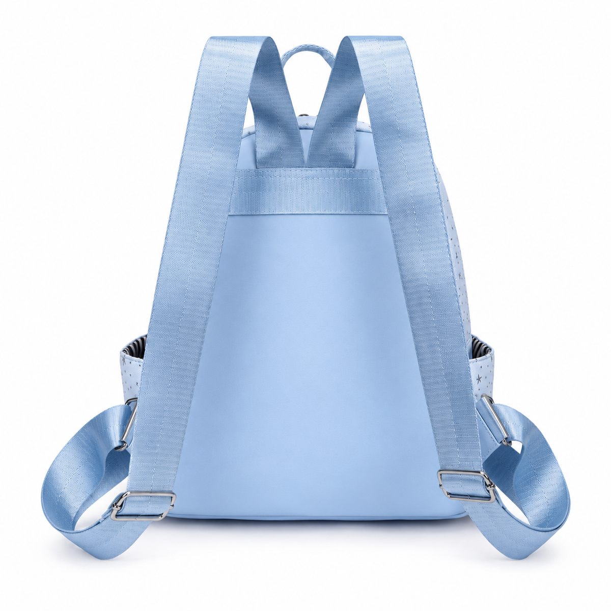 Galaxy Blue backpack back view with shoulder straps