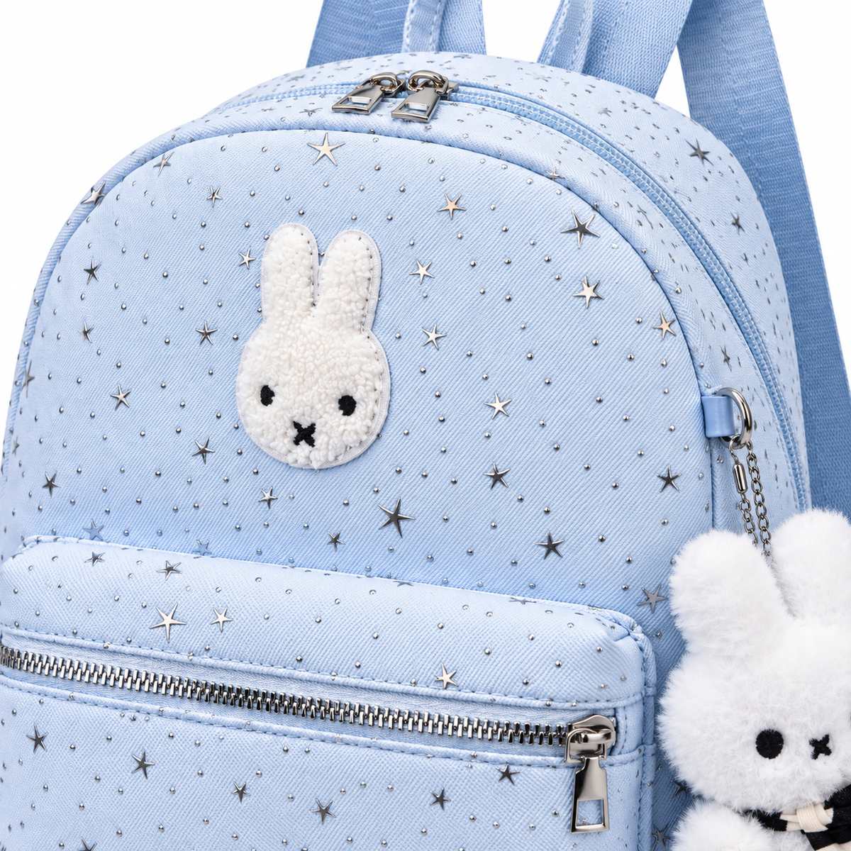 Galaxy Blue backpack bunny detail