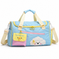 Canyon Dreamhood Series Duffel Cloud Puppy, blue with white dog patch, front view