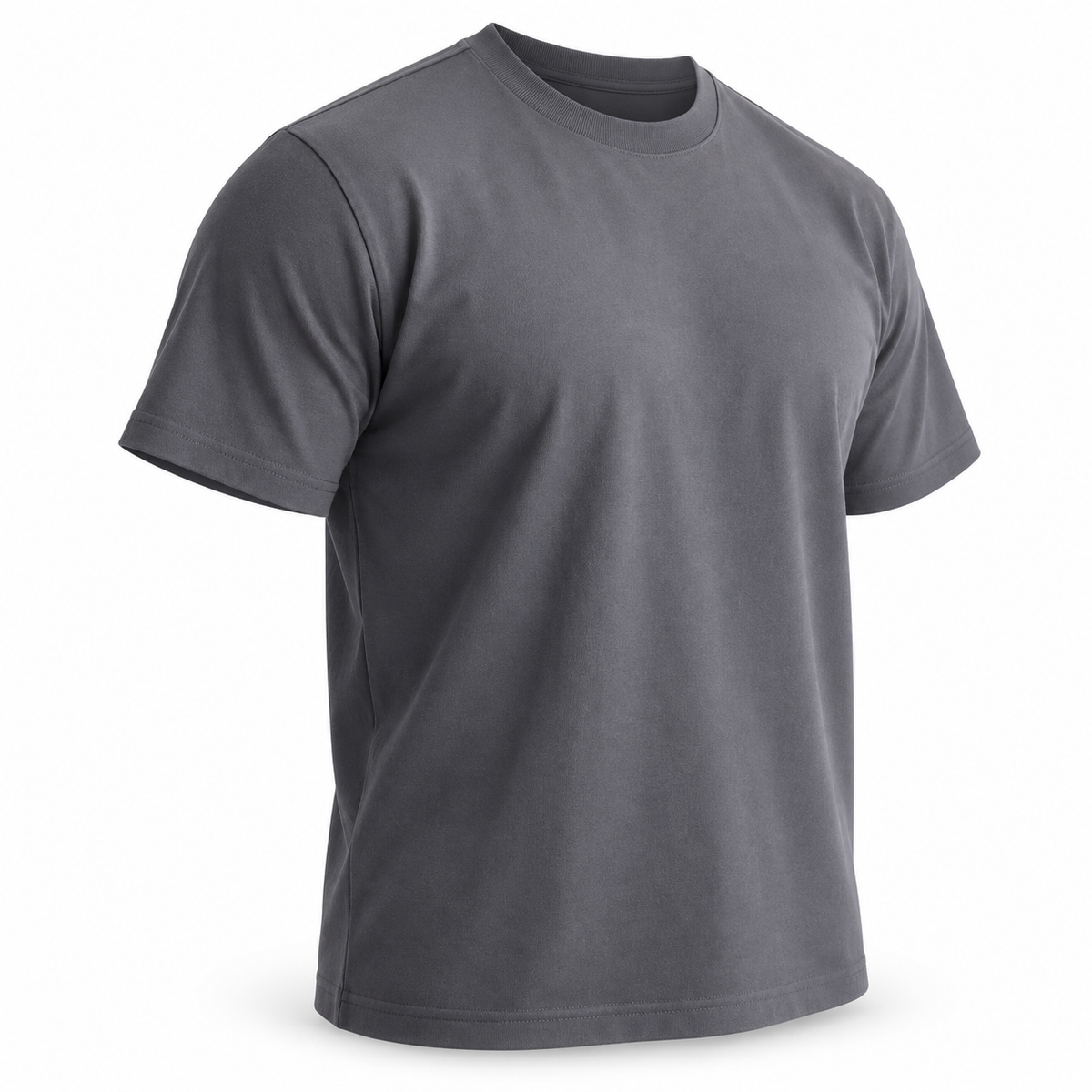 SNK ColourCore 210G Cotton Tee - Iron Grey Three Quarter