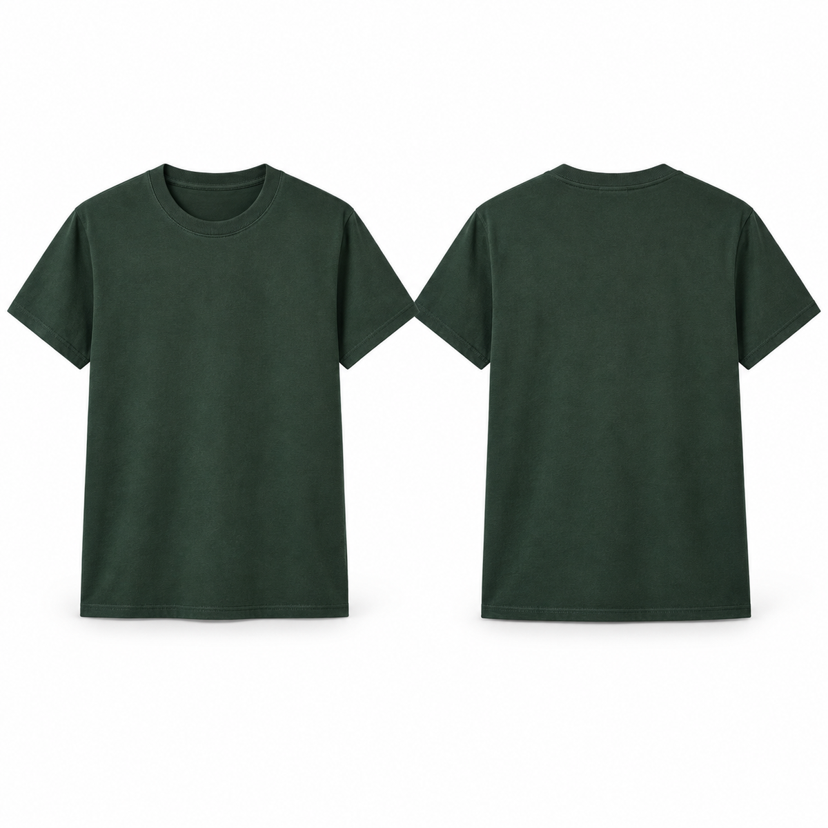 SNK ColourCore 210G Cotton Tee - Deep Ink Green Front Back