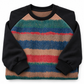 SNK Sunset Stripe Pullover folded, retro stripe sweatshirt