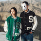 Letter Patched Vintage Base Ball Jacket - SNK777