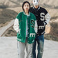 Letter Patched Vintage Base Ball Jacket - SNK777