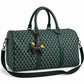 Classic Fly-Horse Truffle Bag in green with black horse charm and shoulder strap