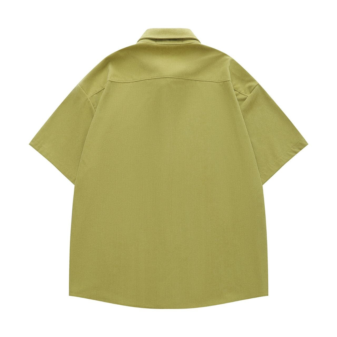 "Pocket Fox & Rabbit" Oversized Corduroy Sleeve Shirt