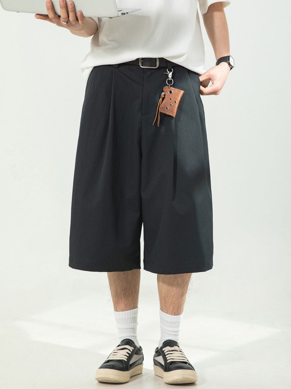 "The City Boy" Oversized Pleated Shorts