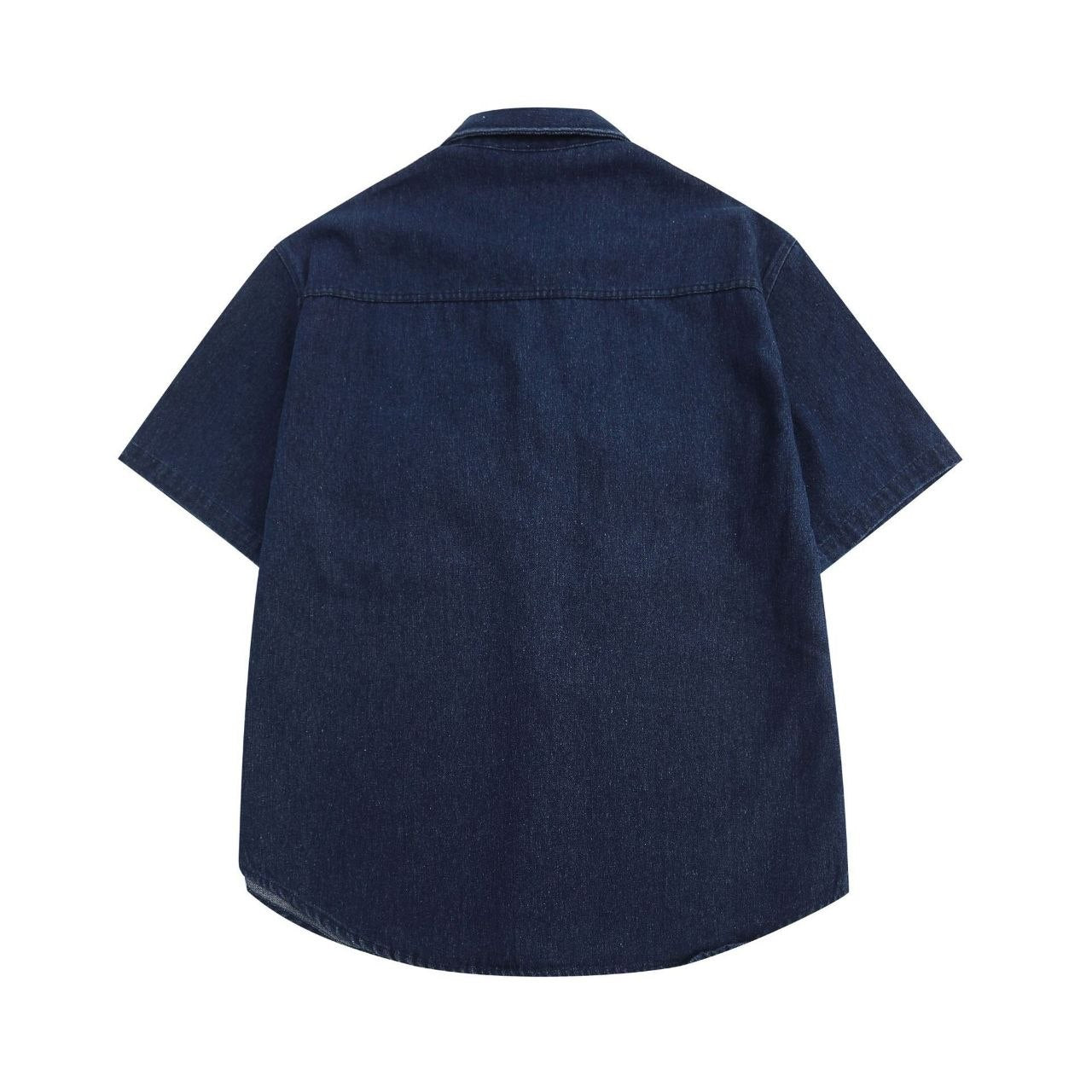 "Pixel-Pop Denim" Button-Up