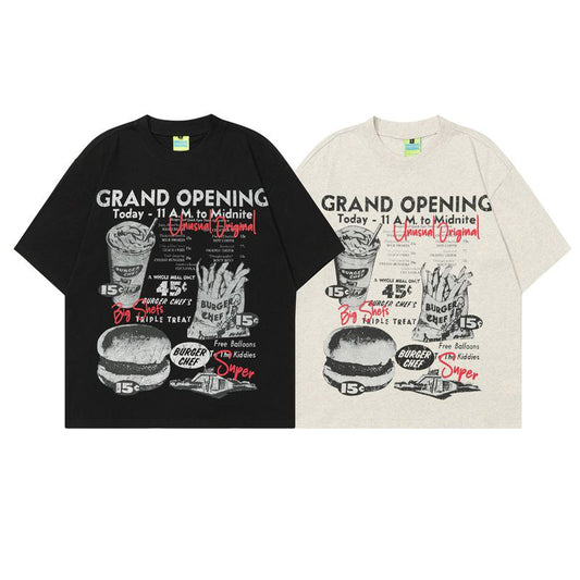 "Grand Opening Retro Ad" 270G Oversized Men's Tee