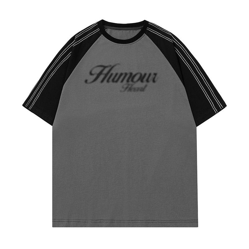 “Humour Mist Raglan” 220G Men’s Oversized Tee.