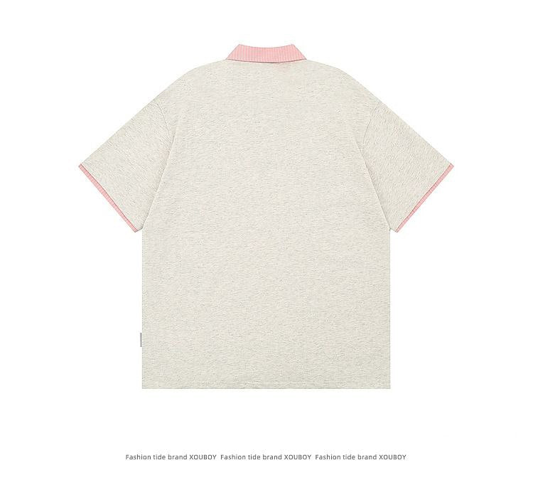 "Campus ID" Oversized Couple Polo Tee
