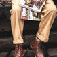 Men Vintage Lace-Up Leather Boots