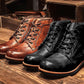 Men Vintage Lace-Up Leather Boots