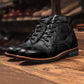 Men Vintage Lace-Up Leather Boots